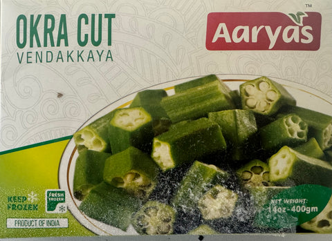 Aaryas Okra Cut 400g
