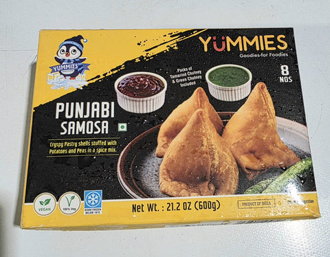 Yummies Punjabi Samosa with Sauce & Chutney 600g ( 8pc)