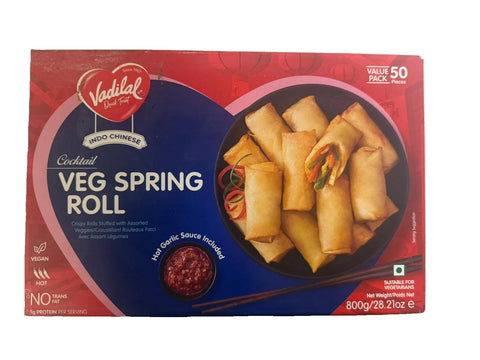 Vadilal Frozen Cocktail Veg Spring Rolls Value Pack 800g