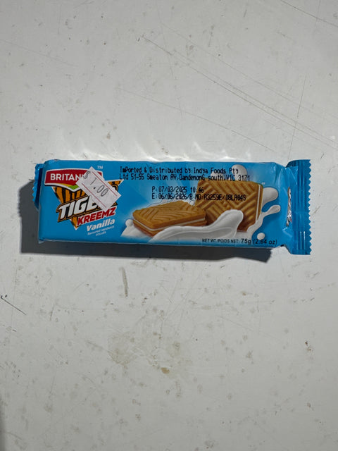 Britannia Tiger Kremz Vanilla Biscuit 75g