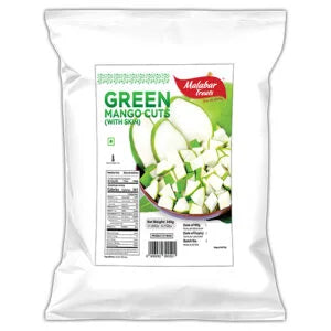 Malabar Treats Cut Mango Green Skinless frozen 400g