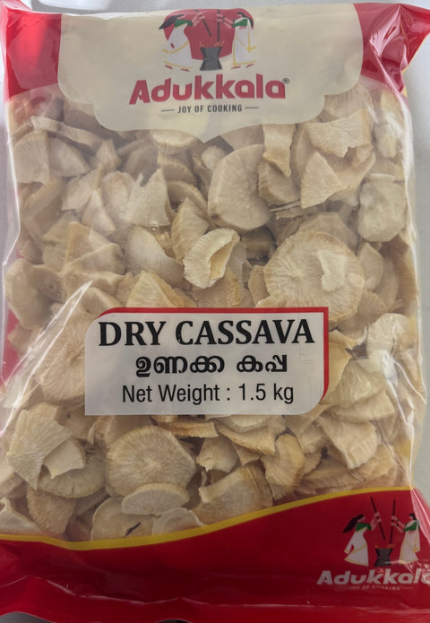 Adukkala Dried Tapioca (Unakku kappa) 1.5kg
