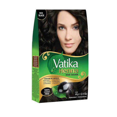 Vatika Henna Hair Color - Natural Black (6*10g)