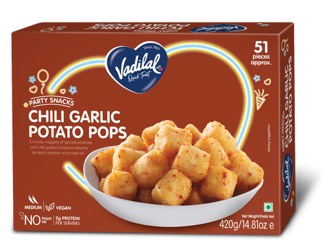 Vadilal Frozen Chilli Garlic Potato Pops 420g