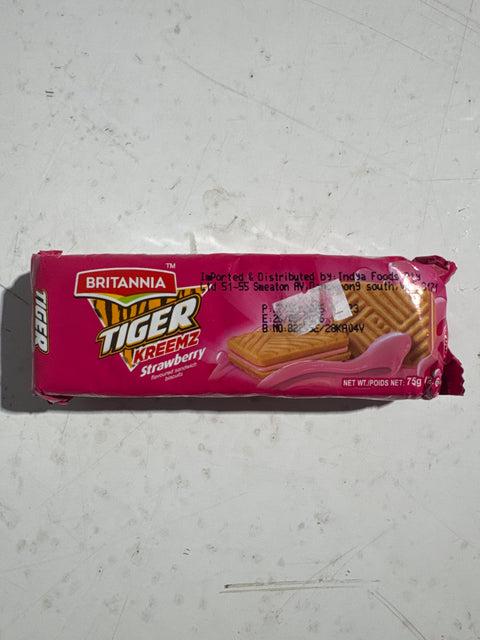 Britannia Tiger Kremz Strawberry Biscuit 75g