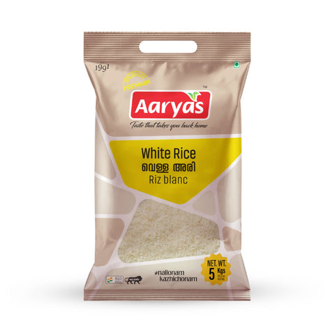 Aaryas White Raw Rice 5kg