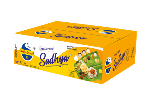 Daily Delight Onam Sadhya Frozen (Feast for 3 people)  Pre Order Now. Delivery starts 10 days before Onam