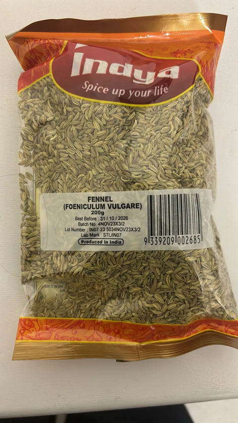 Indya Fennel Seeds (Perum Jeerakam) 500g