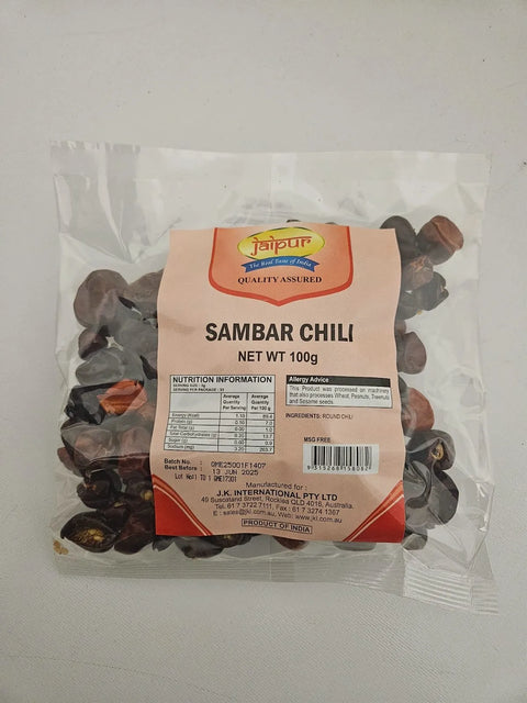 Jaipur Sambar Chilli Whole 100gm