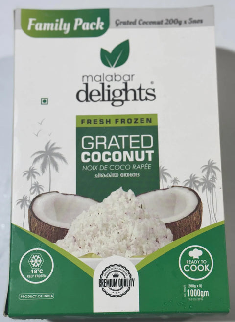 Malabar Delight Grated Coconut 1kg (200g*5)