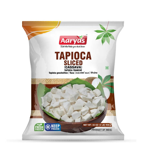 Aaryas Frozen Tapioca Sliced, Kappa 908G