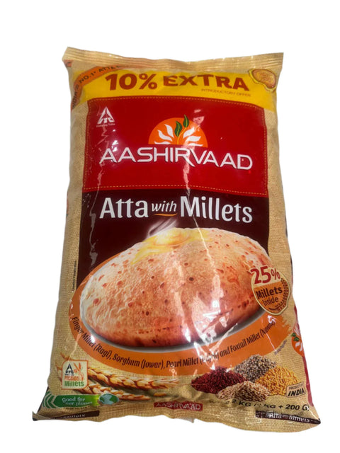 Aashirvaad Atta with Millets 2kg + 200g Extra