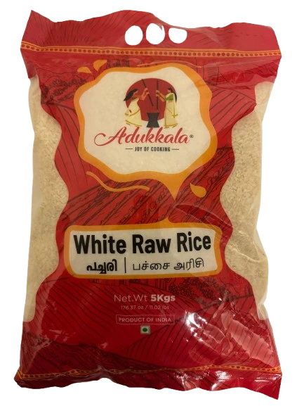 Adukkala White Raw Rice (Pachari) 5kg