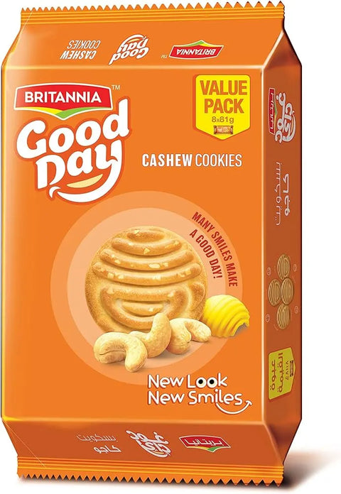 Britannia Good Day Cashew Biscuit Value Pack (8*81g)