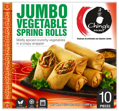 Chings Jumbo Vegetable Spring Rolls (10 pc) 800g