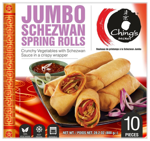 Chings Jumbo Schezwan Spring Rolls (10 pc) 800g