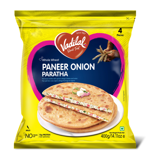 Vadilal Frozen Paneer Onion Paratha 400g