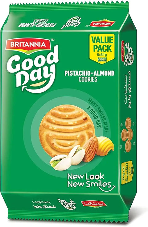 Britannia Good Day Pista Biscuit Value Pack (8*81g)